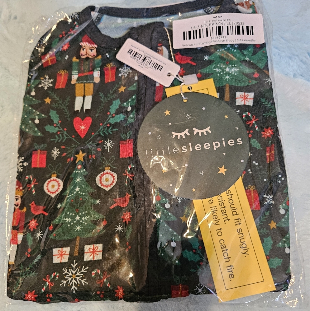 Little Sleepies Festive Pajama Set - Green and Red